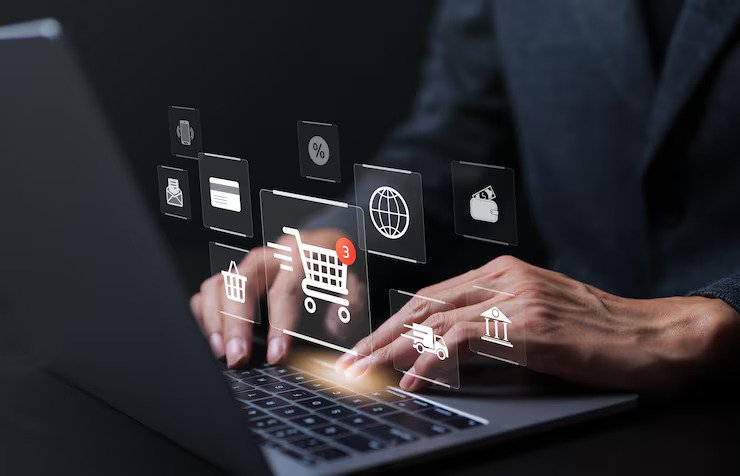 businessman-using-laptop-computer-input-order-with-icons-shopping-trolley-credit-card-delivery-truck-bank-shopping-basket-wallet-online-shopping-ecommerce-technology-concept_708636-1381